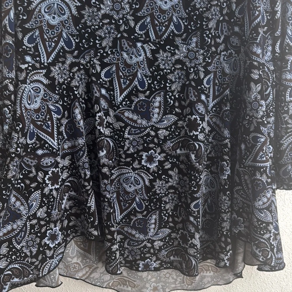 Cato Black and Blue Paisley Blouse - Picture 4 of 4